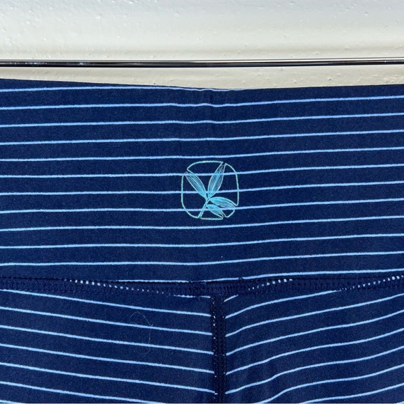 Carve Designs L Womens Navy Striped Leggings Full Length Yoga Athletic Dance EUC - Picture 8 of 12